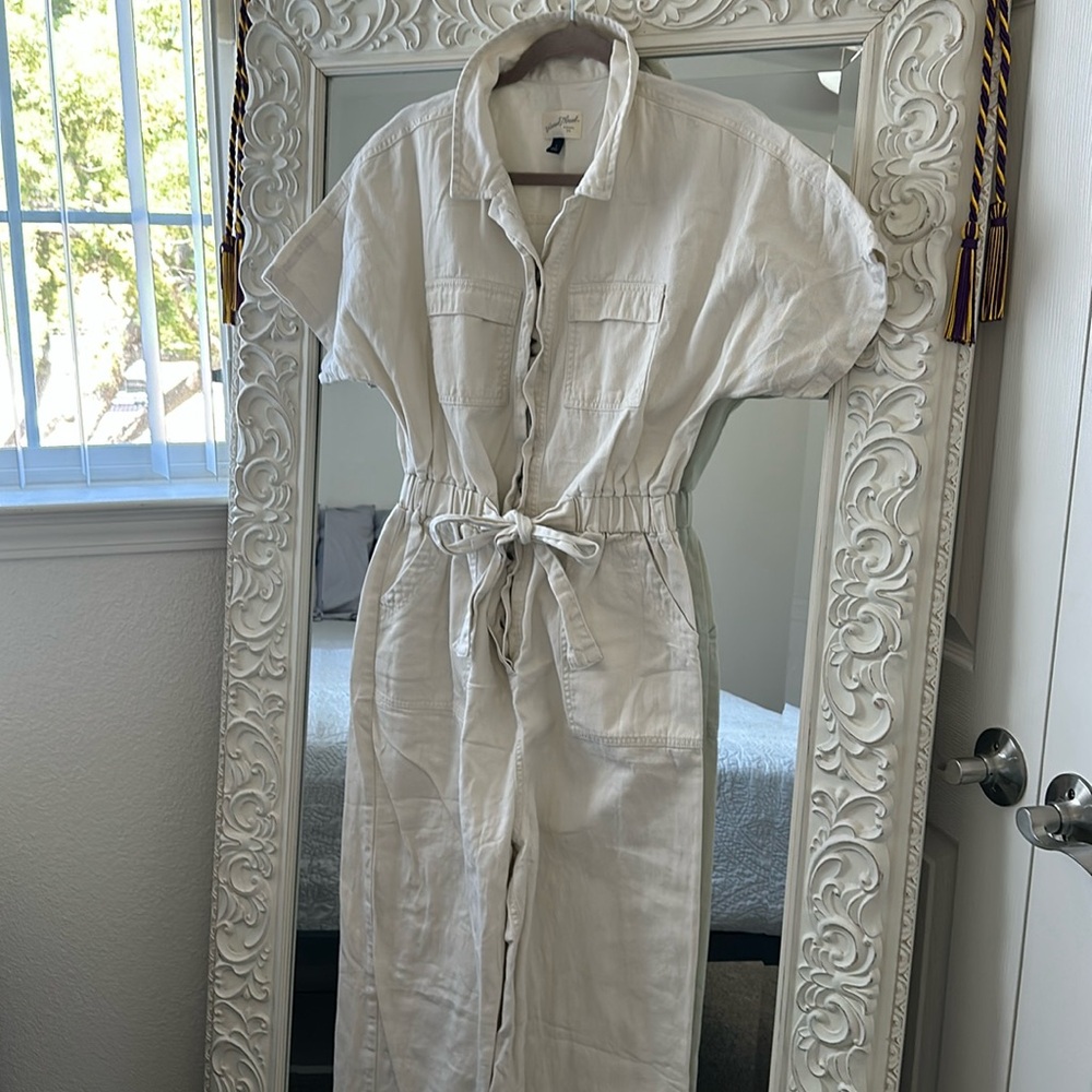 Universal threads cream jumpsuit